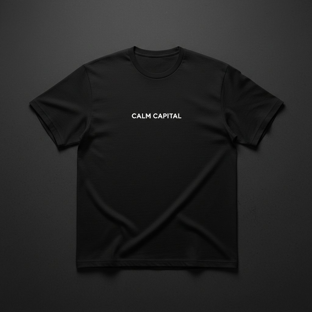 Calm Capital Tee - Black minimal streetwear t-shirt