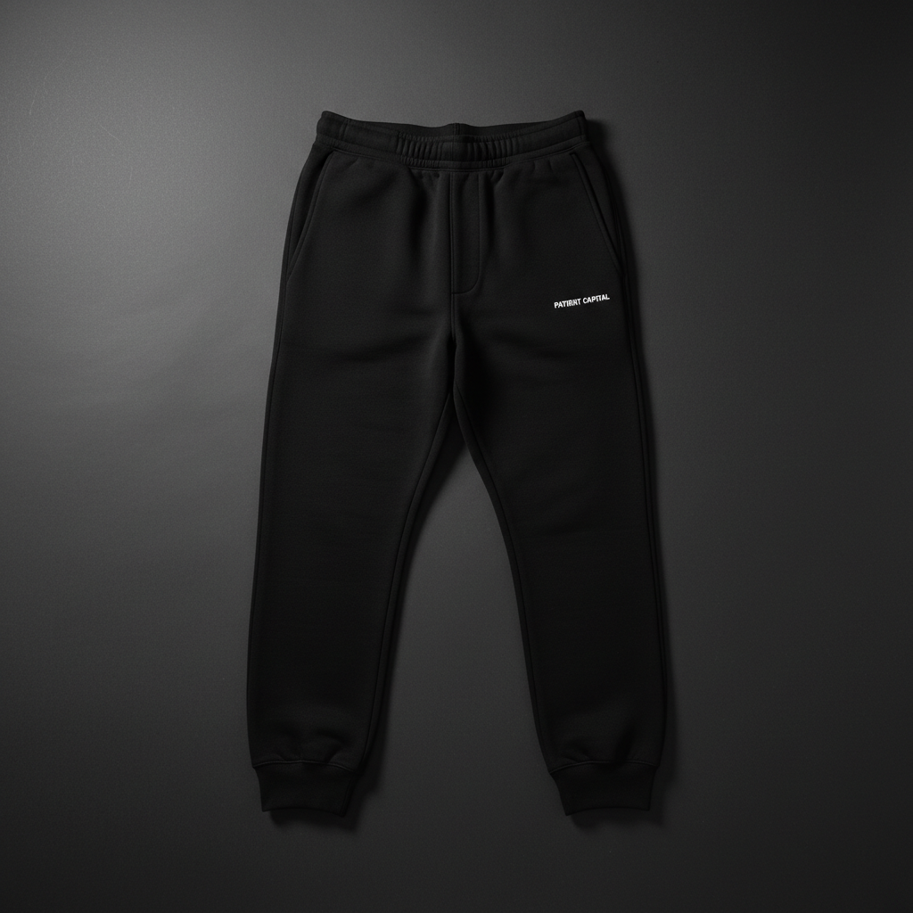 Patient Capital Sweatpants - Black minimal streetwear